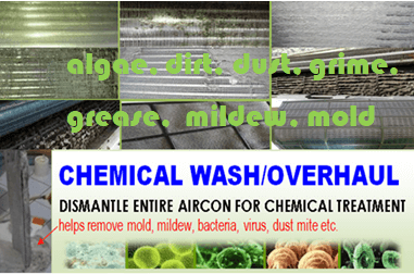 aircon chemical wash or aircon chemical overhaul
